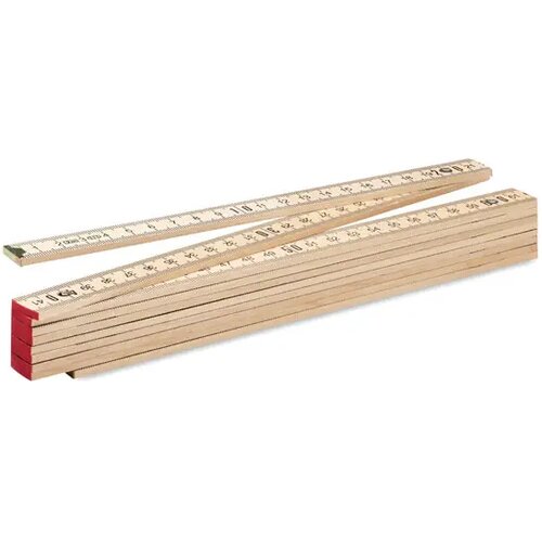 Houten duimstok 2m Bruin