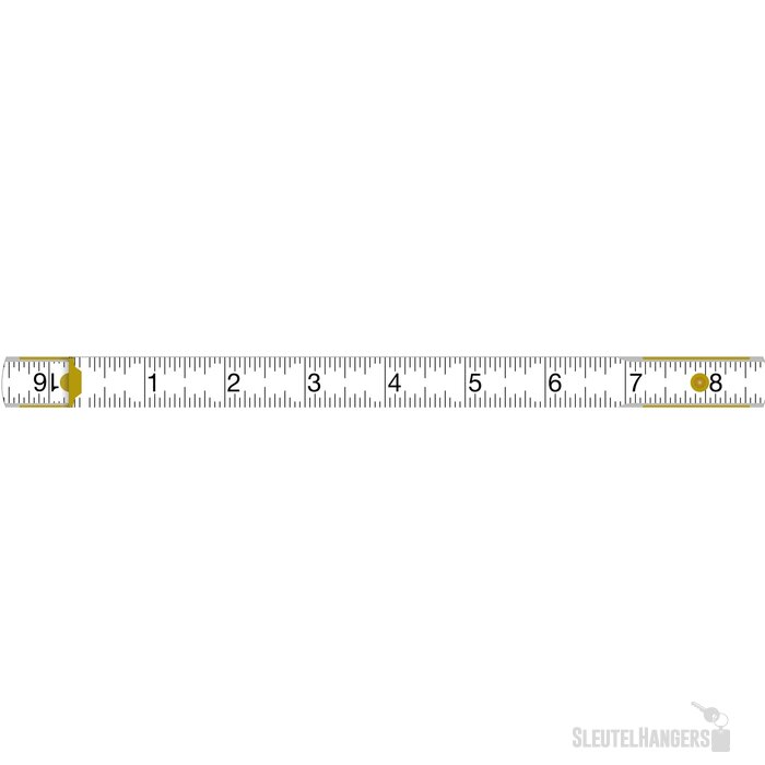 Professionele duimstok 3m Wit