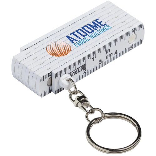 Mini Duimstok Met Sleutelhanger Wit