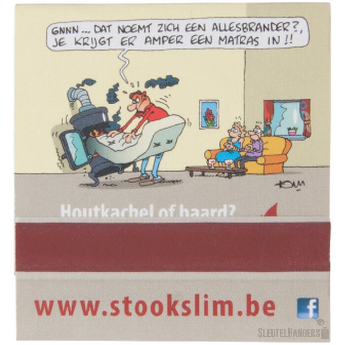 Lucifermapje met 20 grote lucifers Custom Made