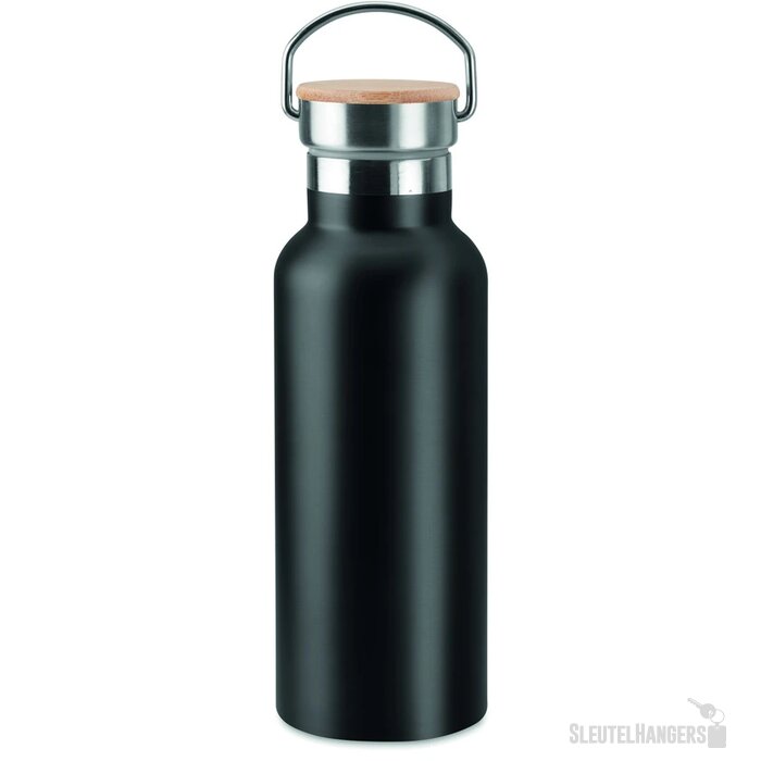 Dubbelwandige thermosfles Zwart