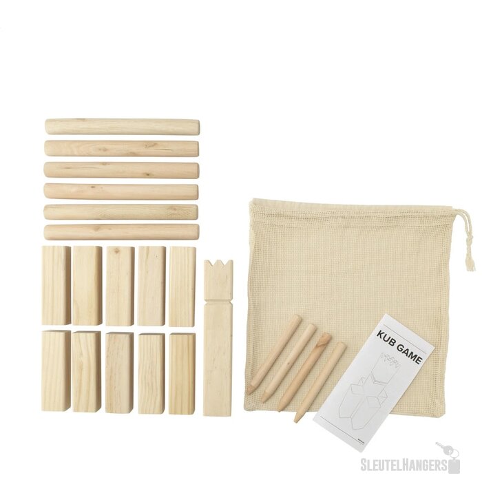 Houten Kubb Werpspel Zwart/Bruin