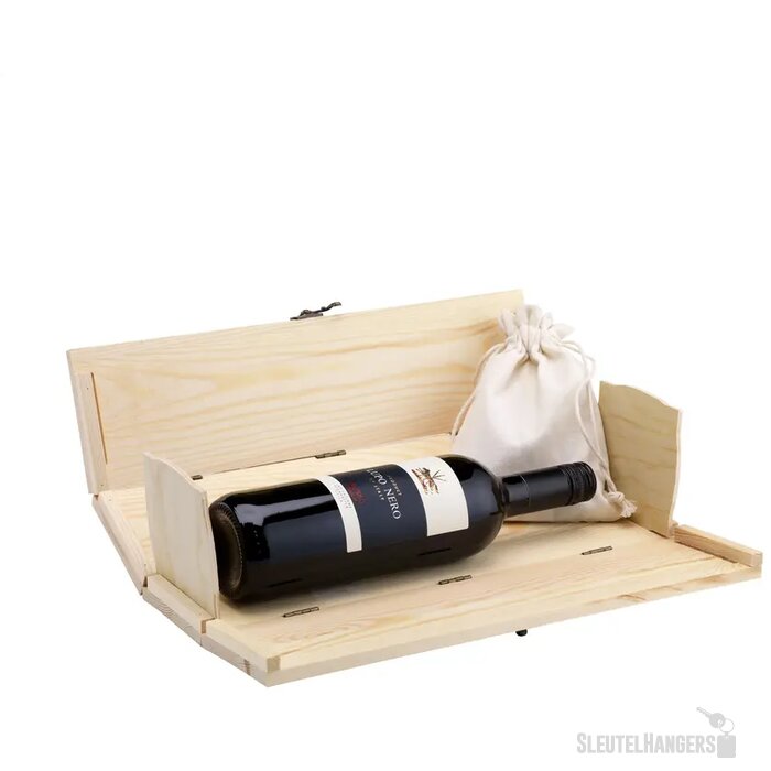 Wijnkist Met Bordspel Zwart/Bruin