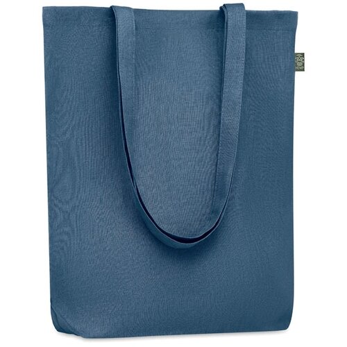 Hennep tote bag met lange hengsels Blauw