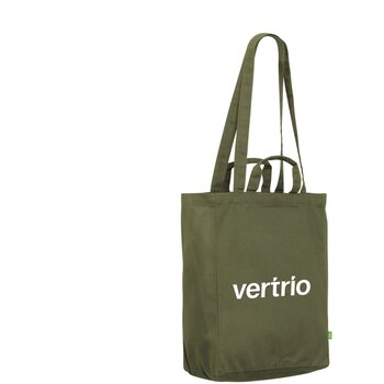 Canvas Tote Bag Met Binnenvak Olijf