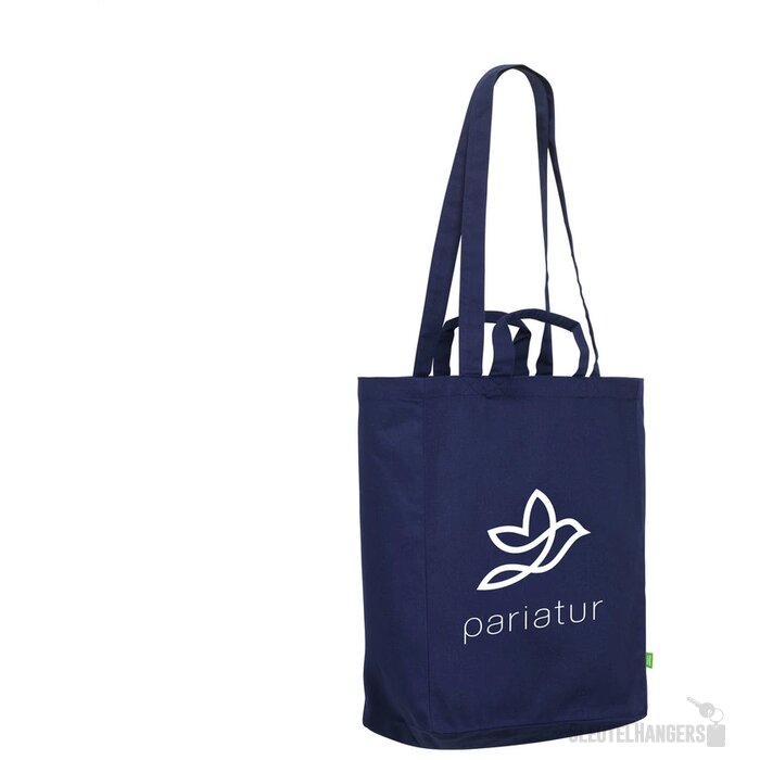 Canvas Tote Bag Met Binnenvak Marineblauw