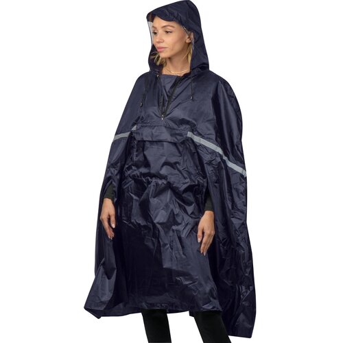 Opvouwbare poncho in heuptasje Kobaltblauw