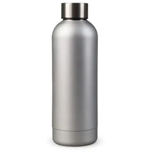 Dubbelwandige vacuüm fles met mattte-look 500ml zilver 500 ml
