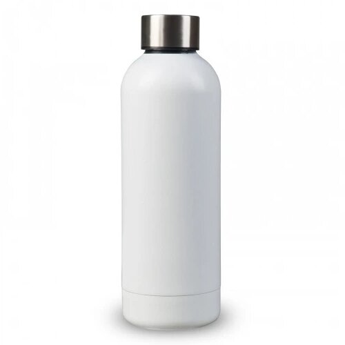 Dubbelwandige vacuüm fles met mattte-look 500ml wit 500 ml