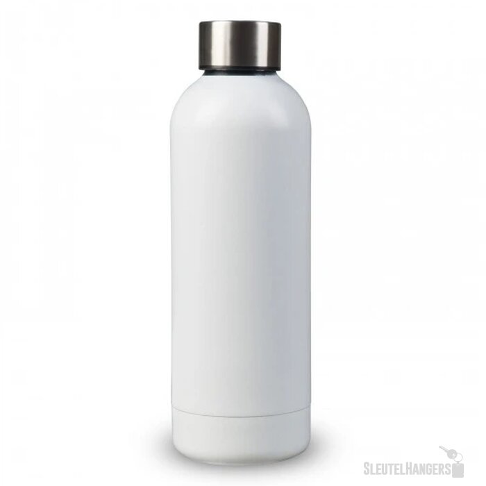 Dubbelwandige vacuüm fles met mattte-look 500ml wit