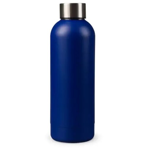 Dubbelwandige vacuüm fles met mattte-look 500ml donker blauw 500 ml