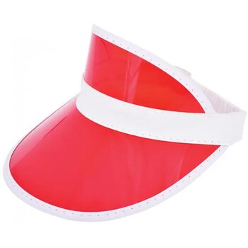 Retro zonneklep met pvc scherm Wit Retro zonneklep met pvc scherm Wit