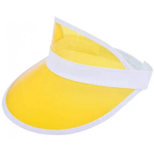 Retro zonneklep met pvc scherm Geel