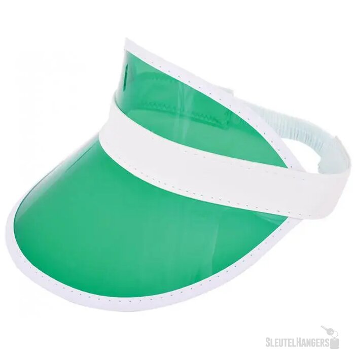 Retro zonneklep met pvc scherm Groen