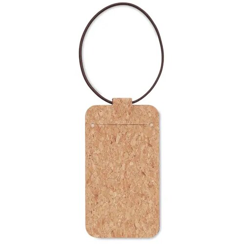 Kurk bagagelabel Beige