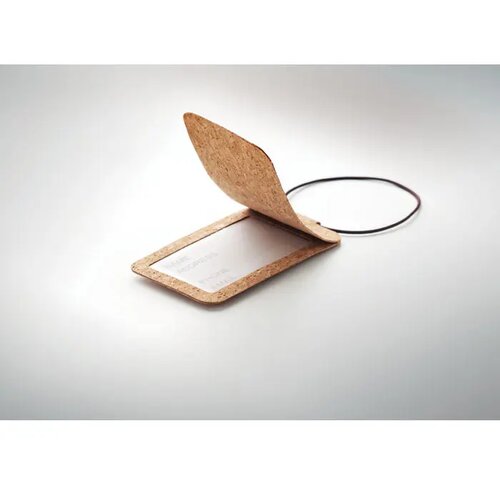 Kurk bagagelabel Beige