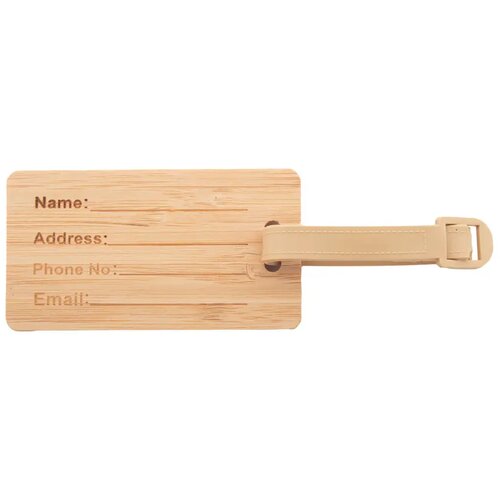 Bamboe Bagagelabel Naturel