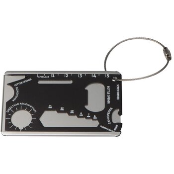 Bagagelabel met extra functies Zwart Bagagelabel met extra functies Zwart