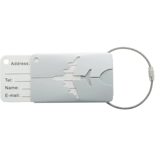 Aluminium Bagagelabel Zilver