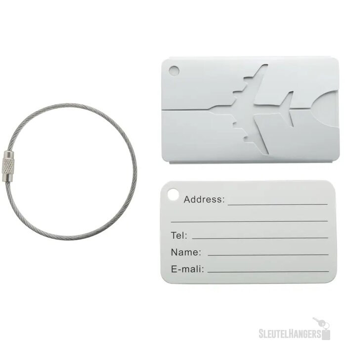 Aluminium Bagagelabel Zilver