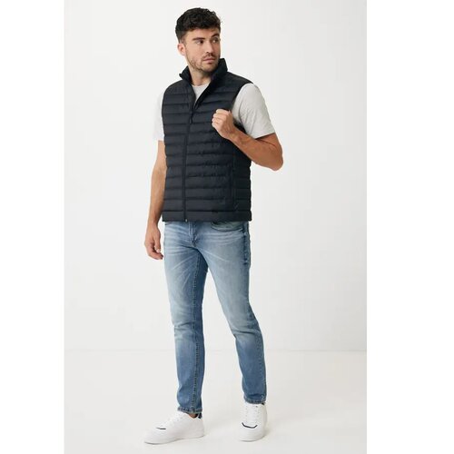 Iqoniq Meru heren gerecycled polyester bodywarmer zwart