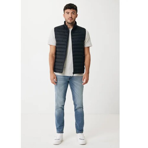 Iqoniq Meru heren gerecycled polyester bodywarmer zwart