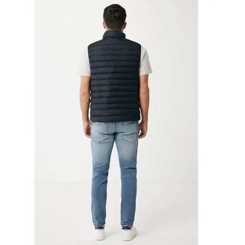 Iqoniq Meru heren gerecycled polyester bodywarmer zwart