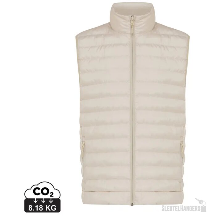 Iqoniq Meru heren gerecycled polyester bodywarmer beige
