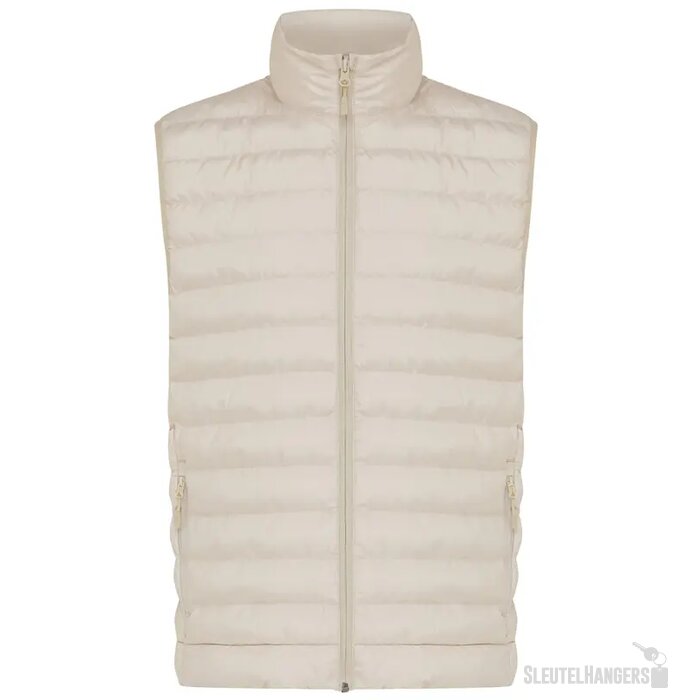 Iqoniq Meru heren gerecycled polyester bodywarmer beige