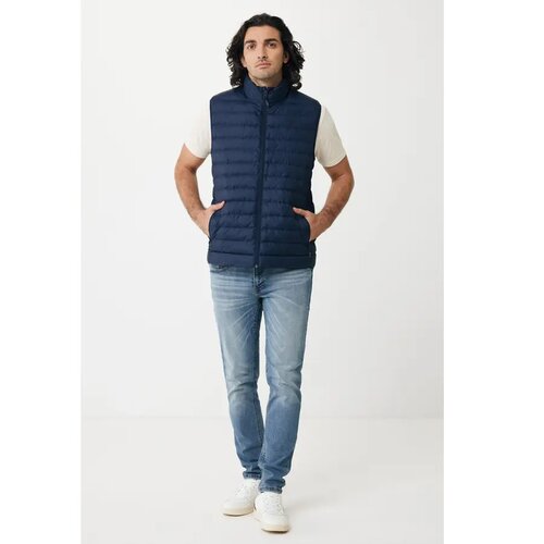 Iqoniq Meru heren gerecycled polyester bodywarmer donkerblauw