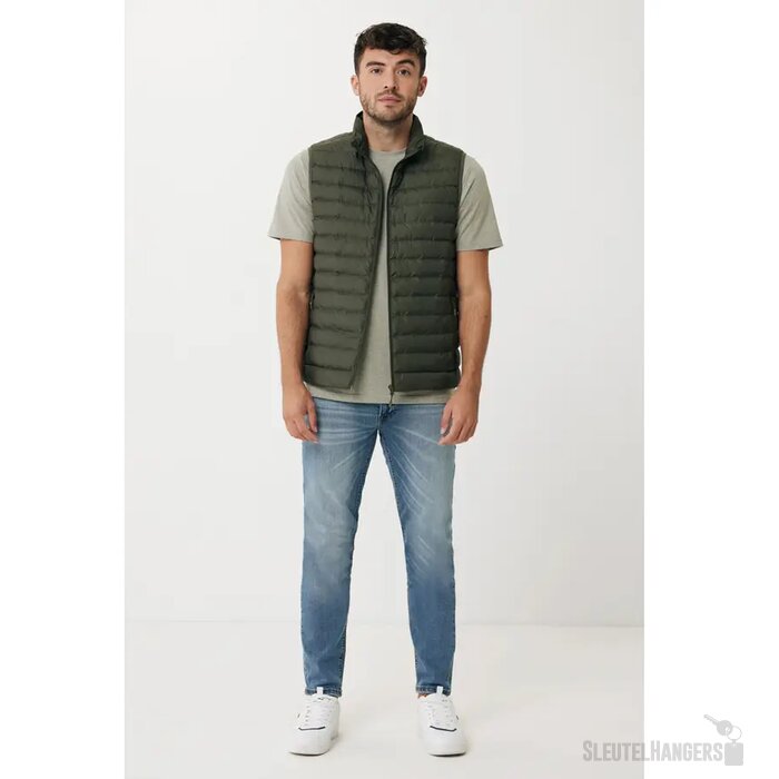 Iqoniq Meru heren gerecycled polyester bodywarmer khaki