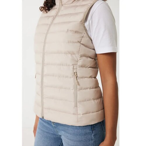 Iqoniq Meru dames gerecycled polyester bodywarmer beige