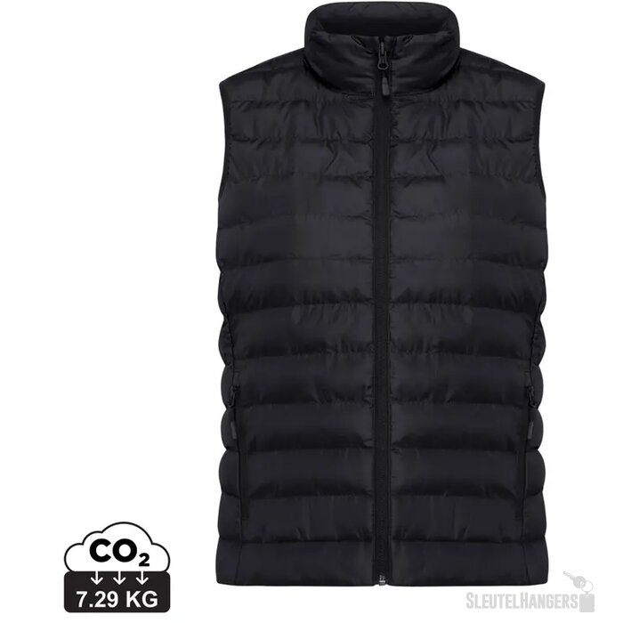 Iqoniq Meru dames gerecycled polyester bodywarmer zwart