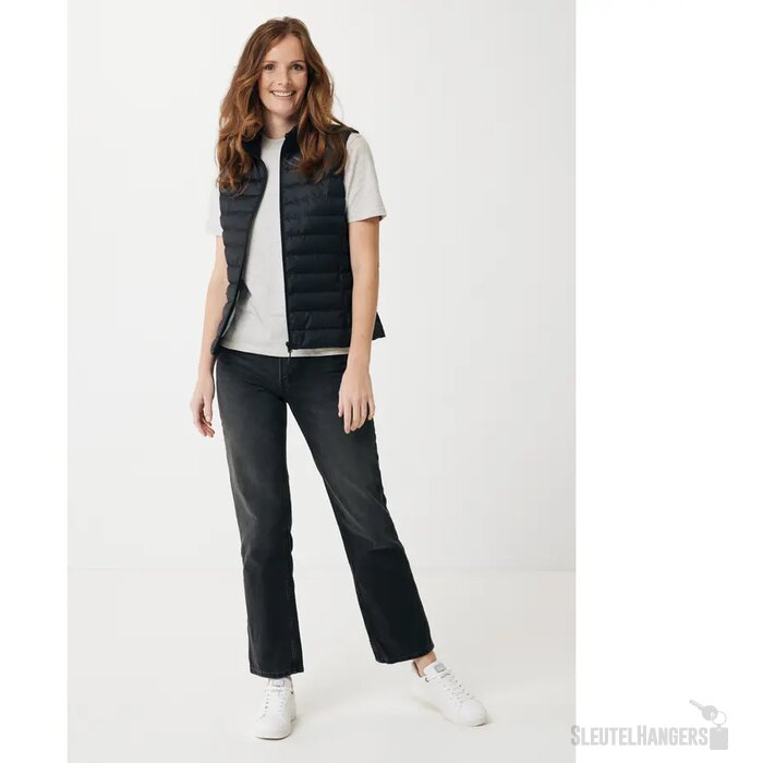 Iqoniq Meru dames gerecycled polyester bodywarmer zwart
