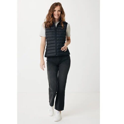 Iqoniq Meru dames gerecycled polyester bodywarmer zwart