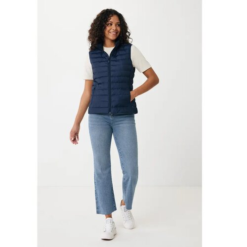 Iqoniq Meru dames gerecycled polyester bodywarmer donkerblauw