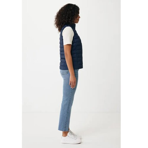 Iqoniq Meru dames gerecycled polyester bodywarmer donkerblauw