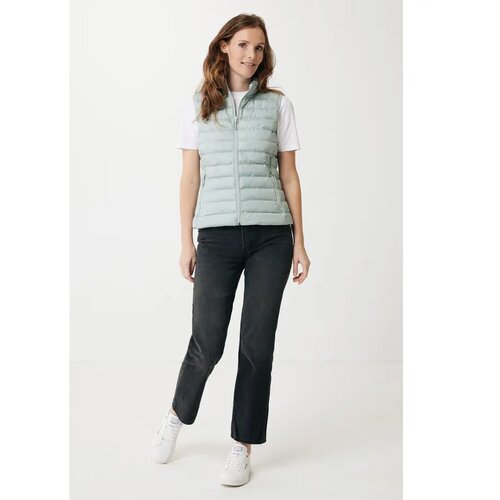 Iqoniq Meru dames gerecycled polyester bodywarmer iceberg green