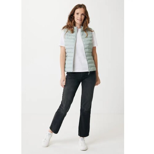 Iqoniq Meru dames gerecycled polyester bodywarmer iceberg green