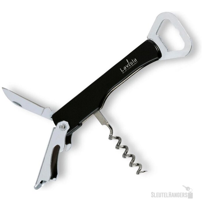 Kelnersmes met wijnopener Zwart