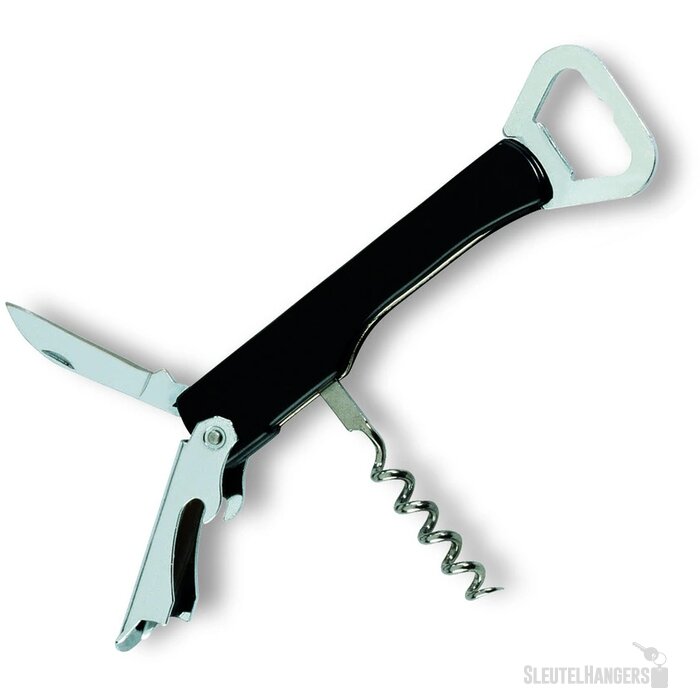 Kelnersmes met wijnopener Zwart