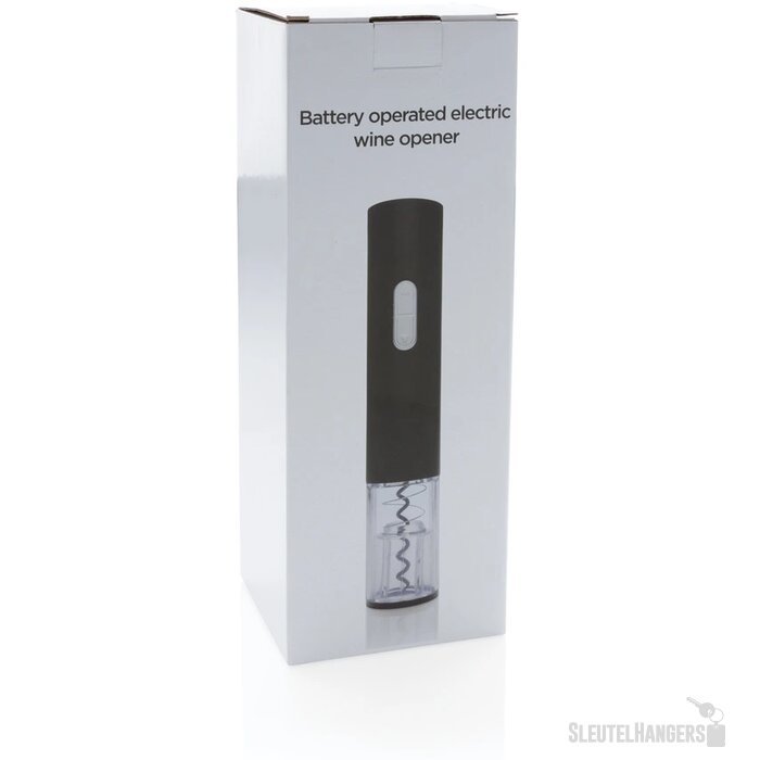 Electronische kurkentrekker - op batterijen zwart