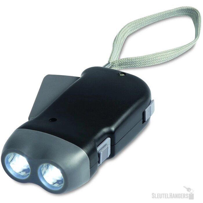 Knijp zaklamp Zwart