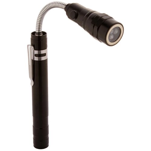 Uitschuifbare Zaklamp Met Flexibele Kop Zwart