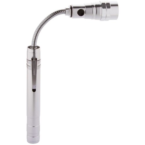 Uitschuifbare Zaklamp Met Flexibele Kop Zilver