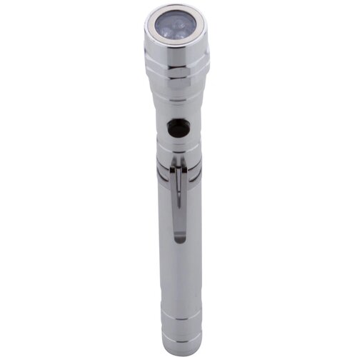 Uitschuifbare Zaklamp Met Flexibele Kop Zilver