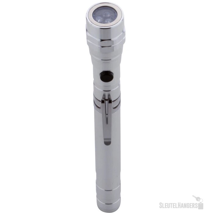 Uitschuifbare Zaklamp Met Flexibele Kop Zilver