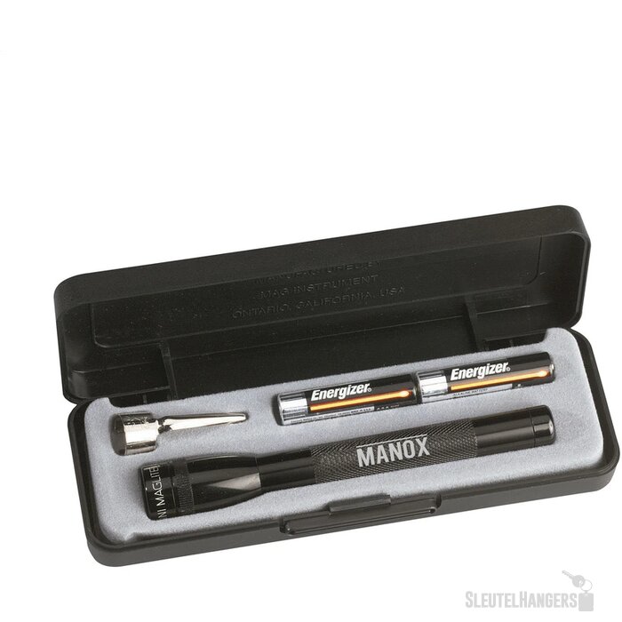 Mini Maglite zaklamp in cassette Zwart