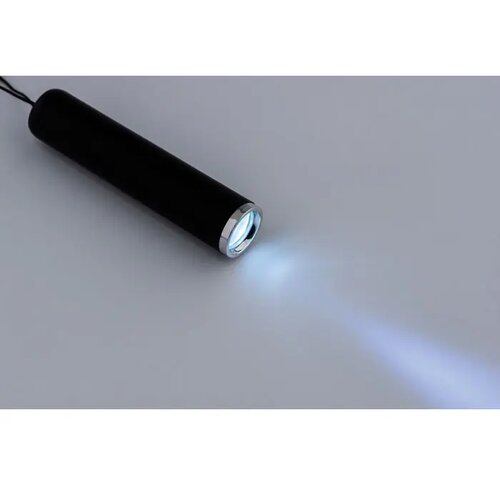 Mini zaklamp met sleutelhanger Zwart