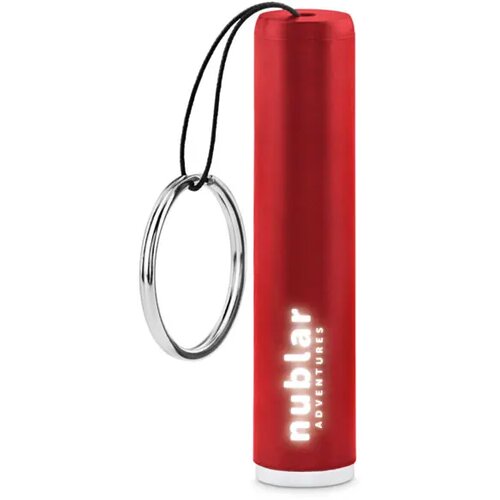 Mini zaklamp met sleutelhanger Rood